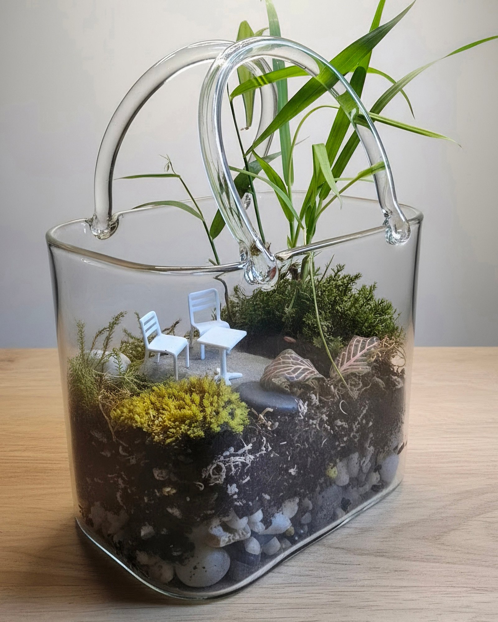 Purse Terrarium – Complete Miniature Ecosystem
